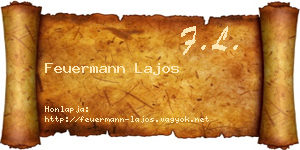 Feuermann Lajos névjegykártya